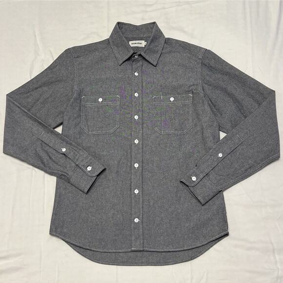 Taylor Stitch California Chambray Utility Work Shirt Mens 40 Organic Cotton NWOT - Picture 1 of 8